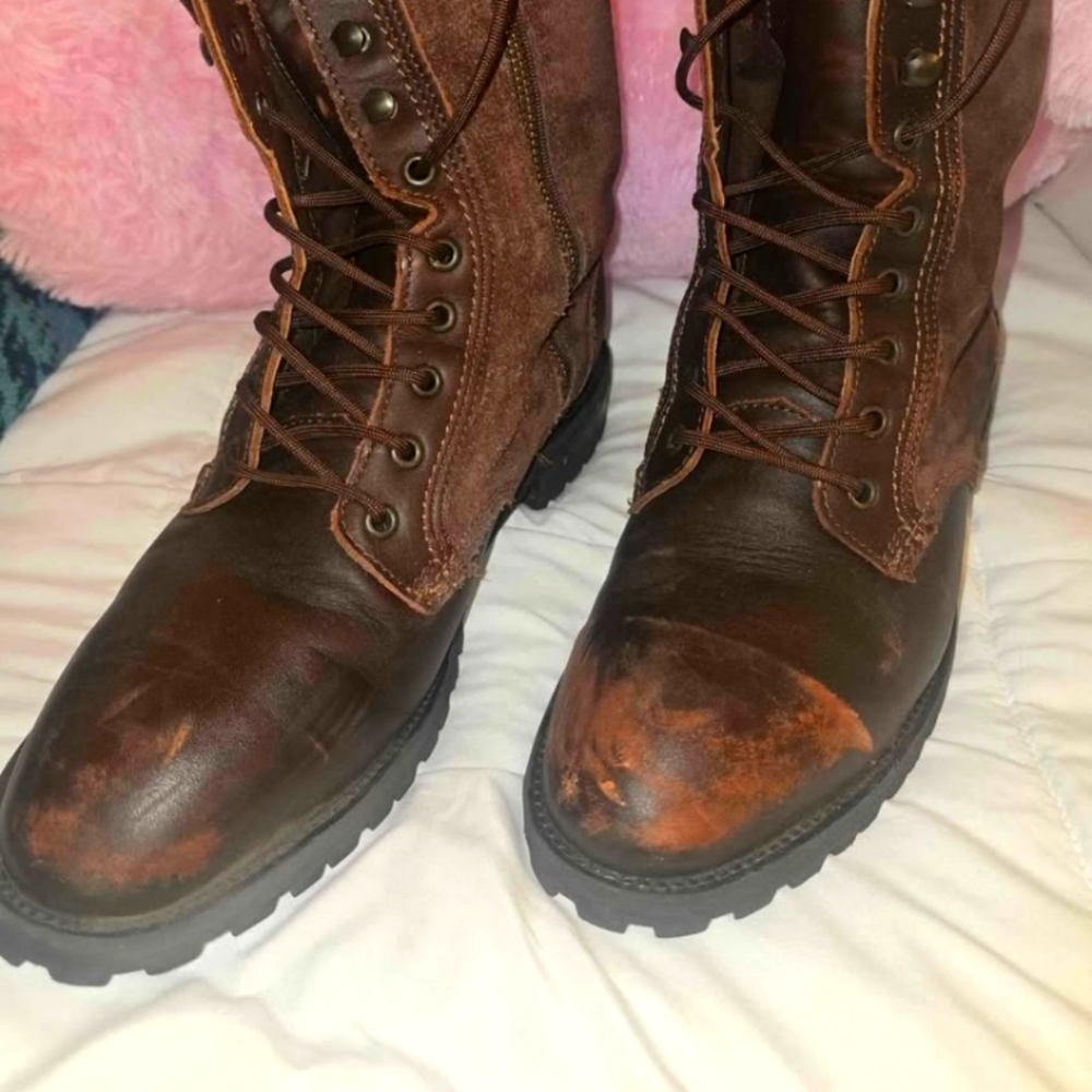 June Jones steel toe boots